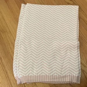 pink and White Stroller Blanket